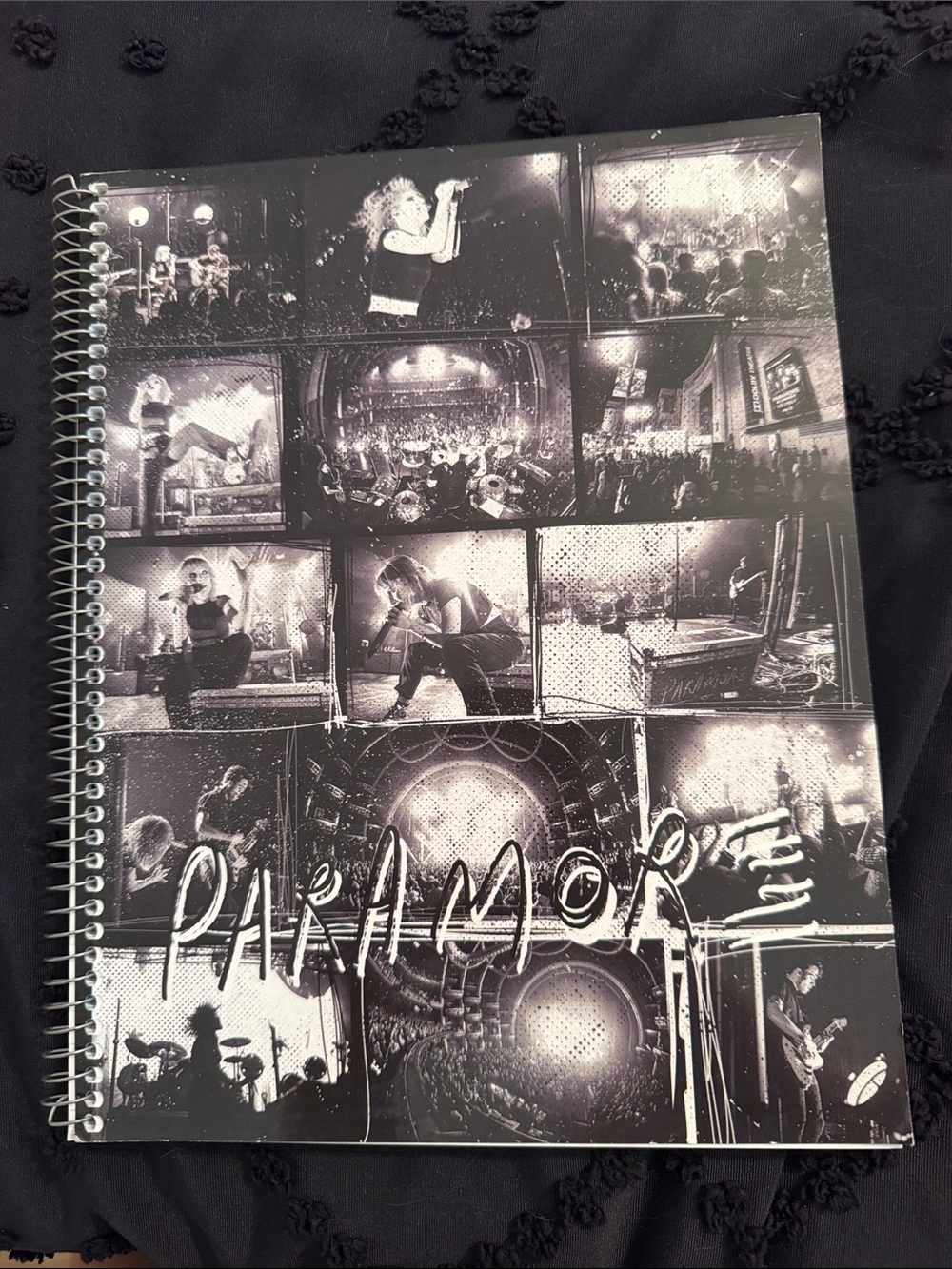 Paramore Black & White Photo Collage Spiral Notebook